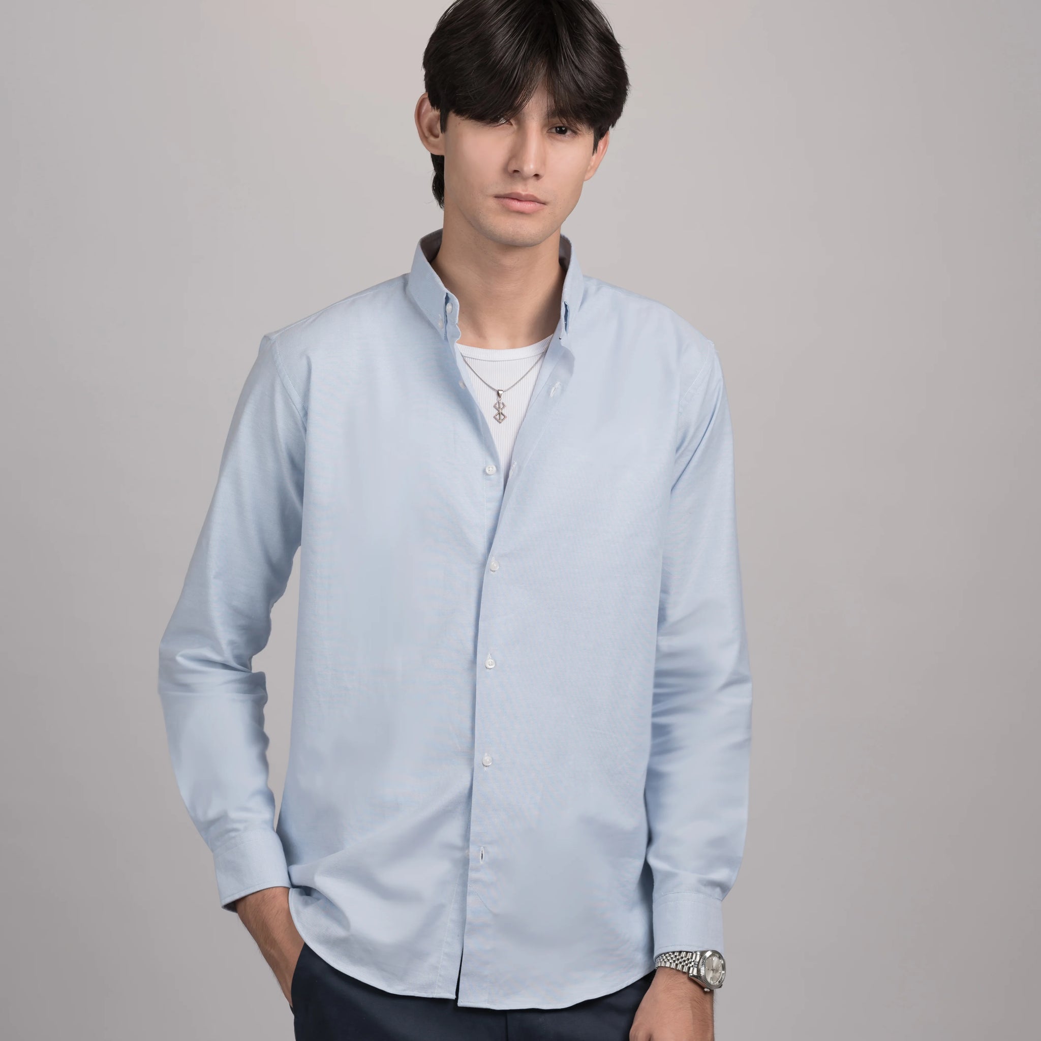 Cambridge Blue Oxford Shirt