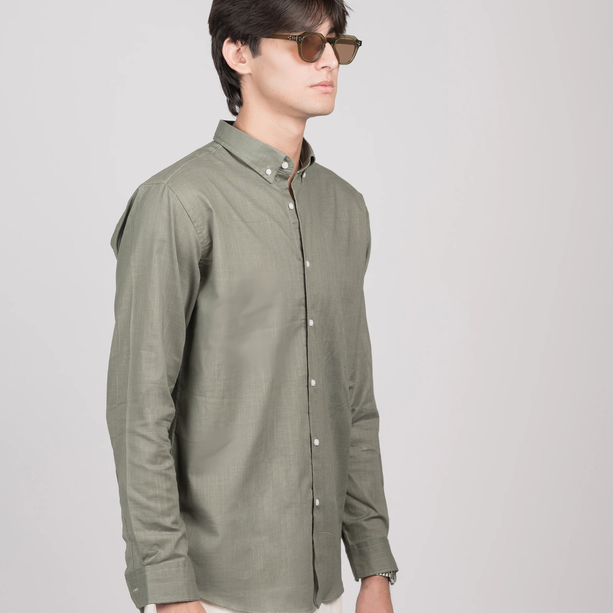 The Olive Linen Shirt