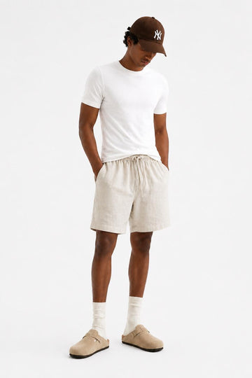 Ash Grey linen shorts