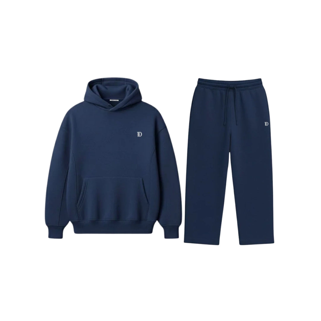 Navy Hoodie and Trouser Set