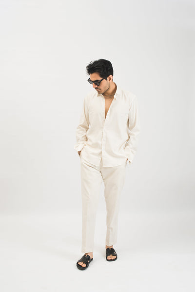 Cream linen Shirt