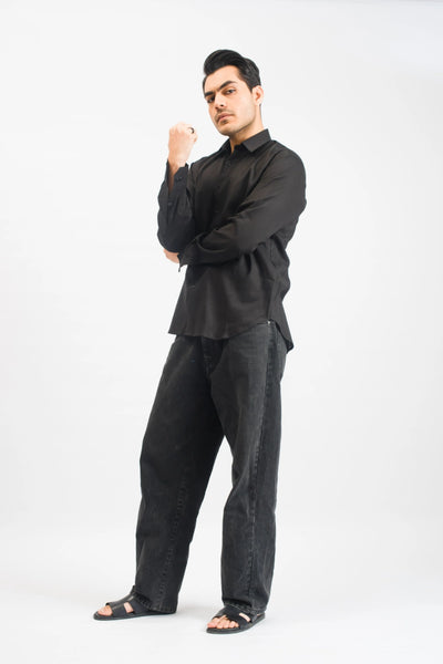 Black Linen Shirt