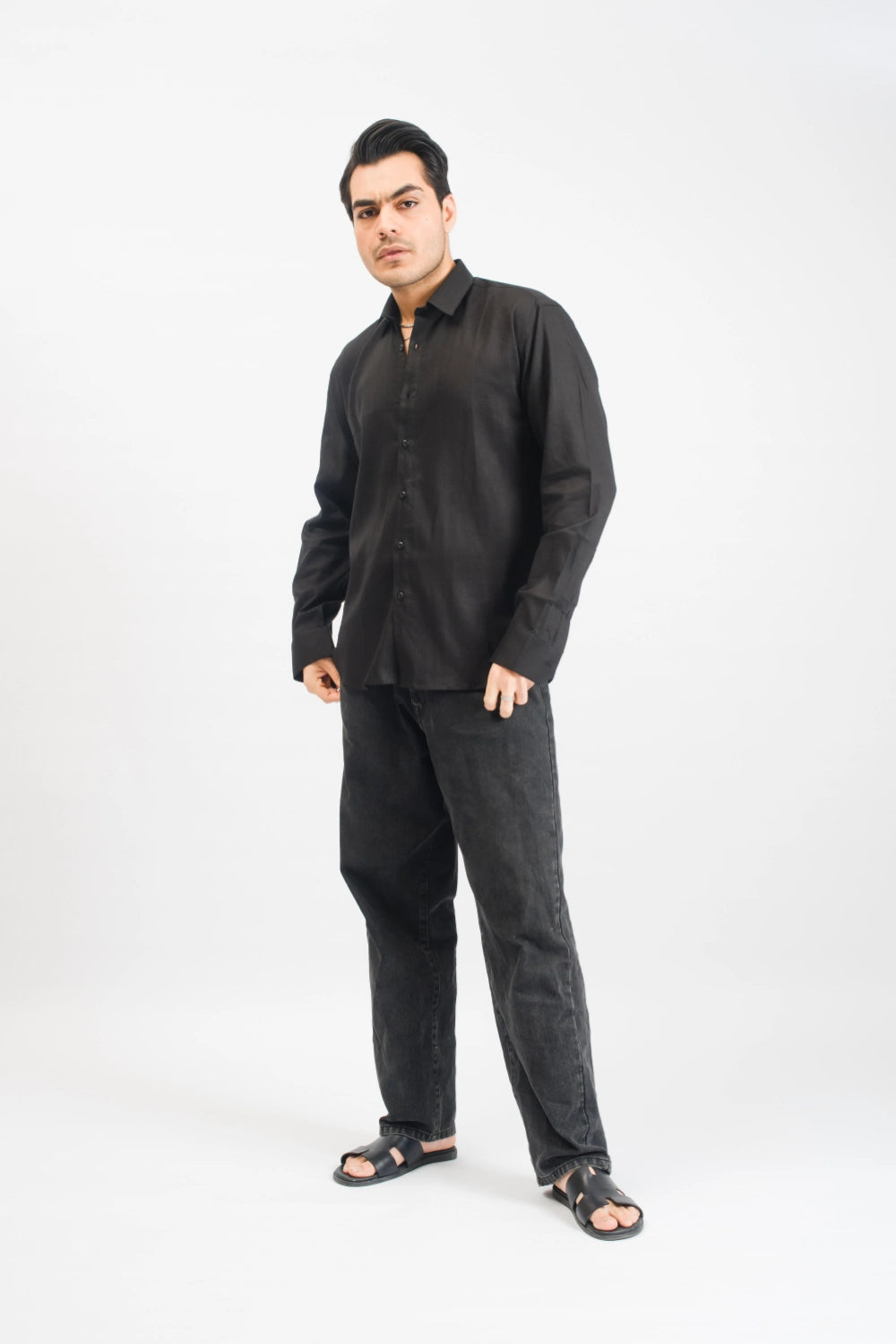 Black Linen Shirt