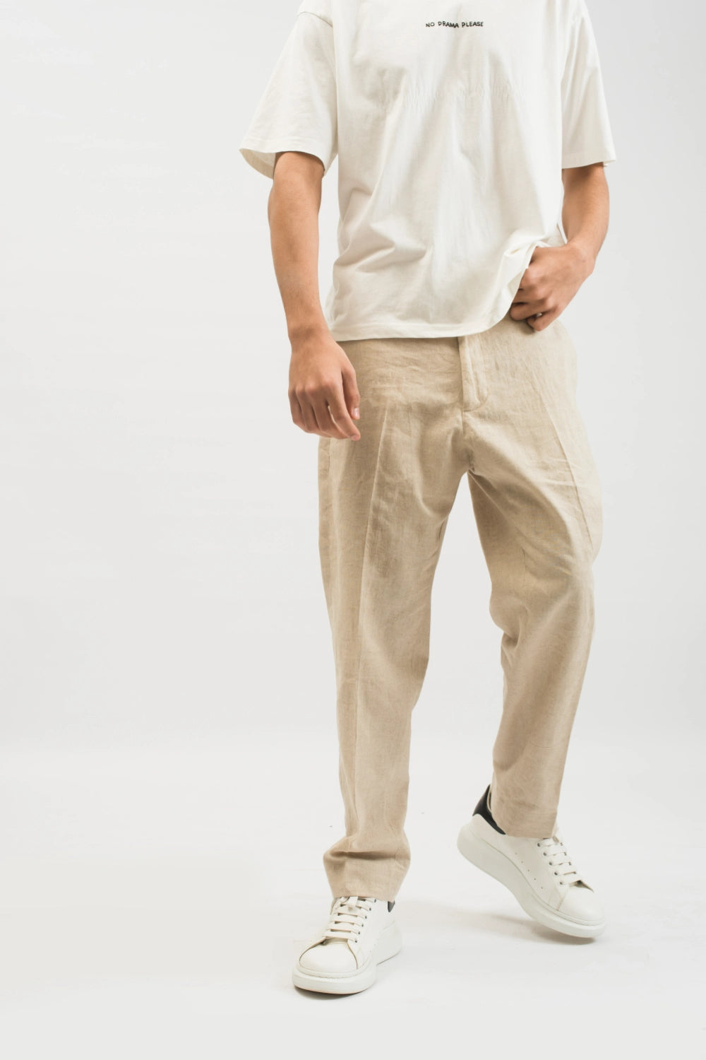 Khaki Irish Cotton Pants